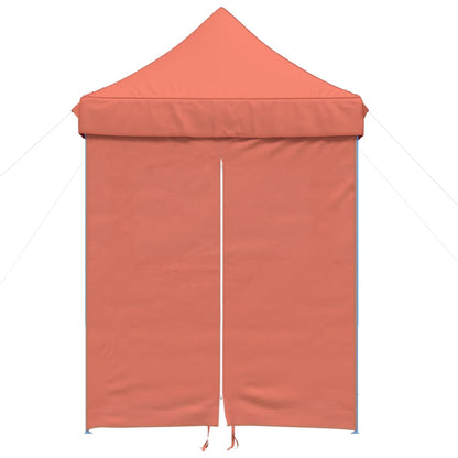 Foldable Party Tent Pop-Up with 4 Sidewalls Terracotta