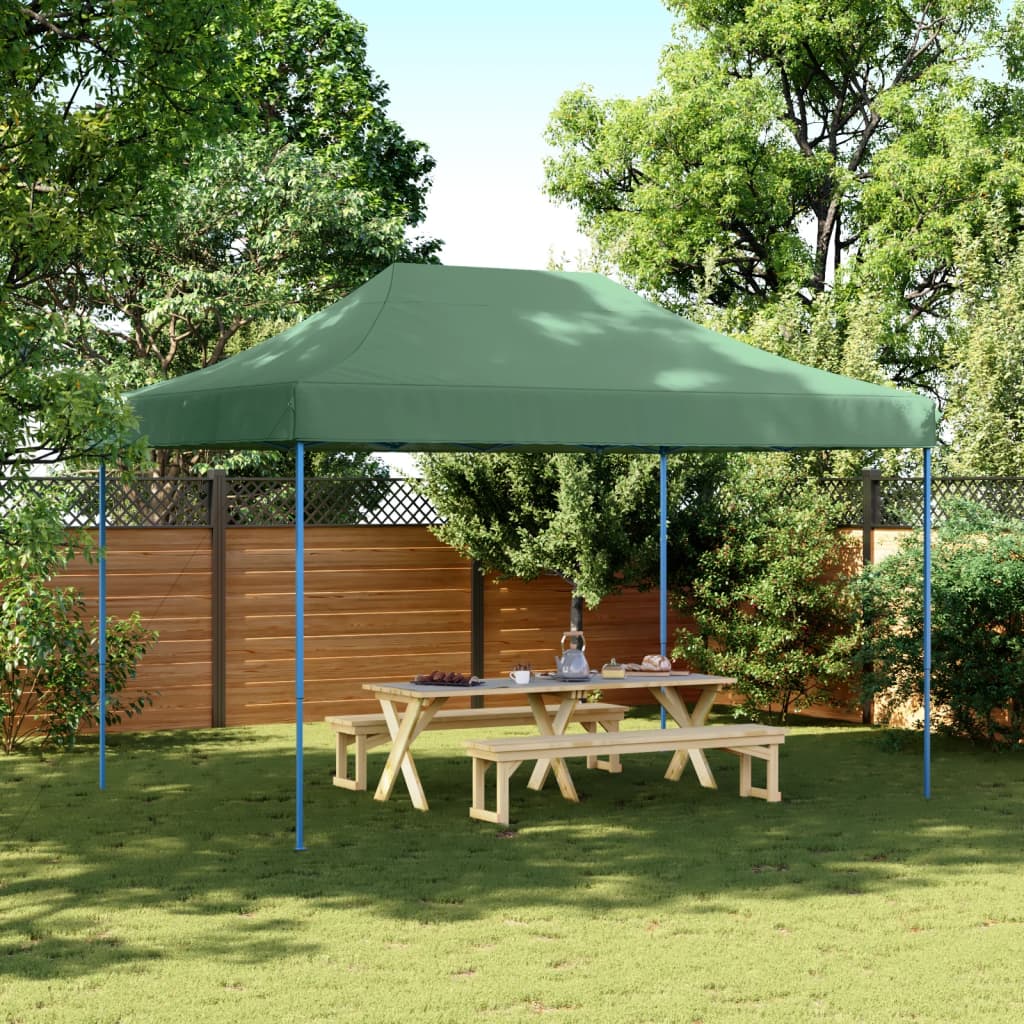 Foldable Party Tent Pop-Up Green 410x279x315 cm