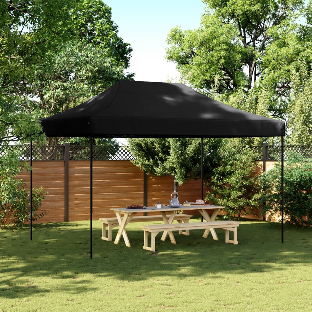 Foldable Party Tent Pop-Up Black 410x279x315 cm