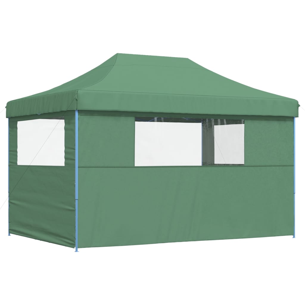 Foldable Party Tent Pop-Up with 3 Sidewalls Green