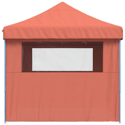 Foldable Party Tent Pop-Up with 4 Sidewalls Terracotta