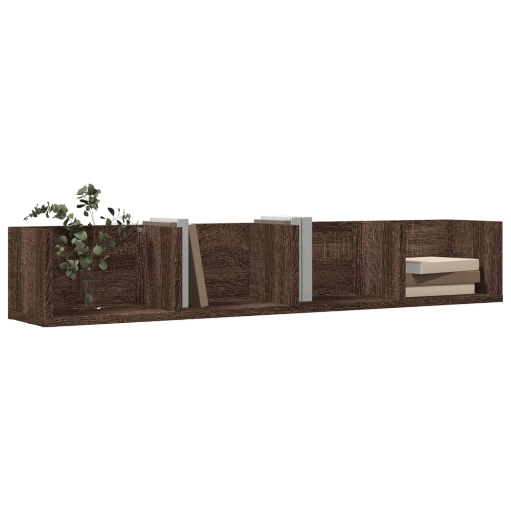 Wall Cabinet Brown Oak 99x18x16.5 cm Engineered Wood