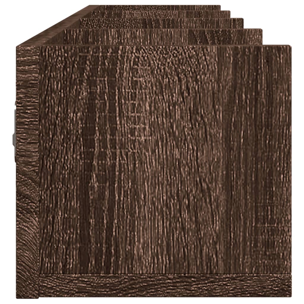 Wall Cabinet Brown Oak 99x18x16.5 cm Engineered Wood