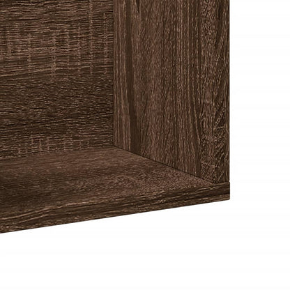 Wall Cabinet Brown Oak 99x18x16.5 cm Engineered Wood