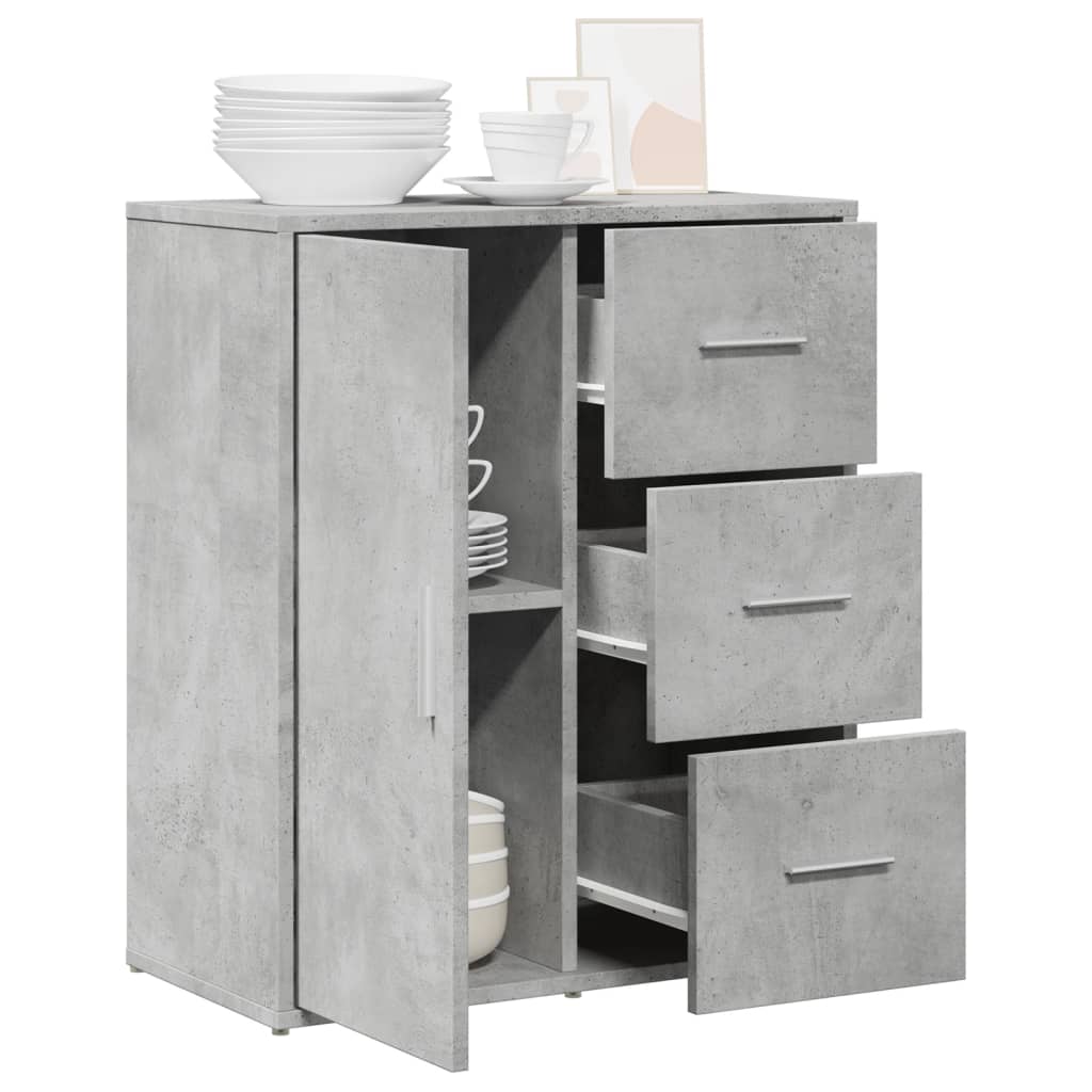 Sideboard Concrete Grey 60x31x70 cm Engineered Wood