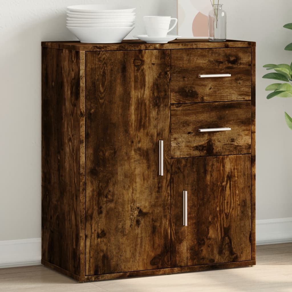 Sideboard Smoked Oak 60x31x70 cm Engineered Wood