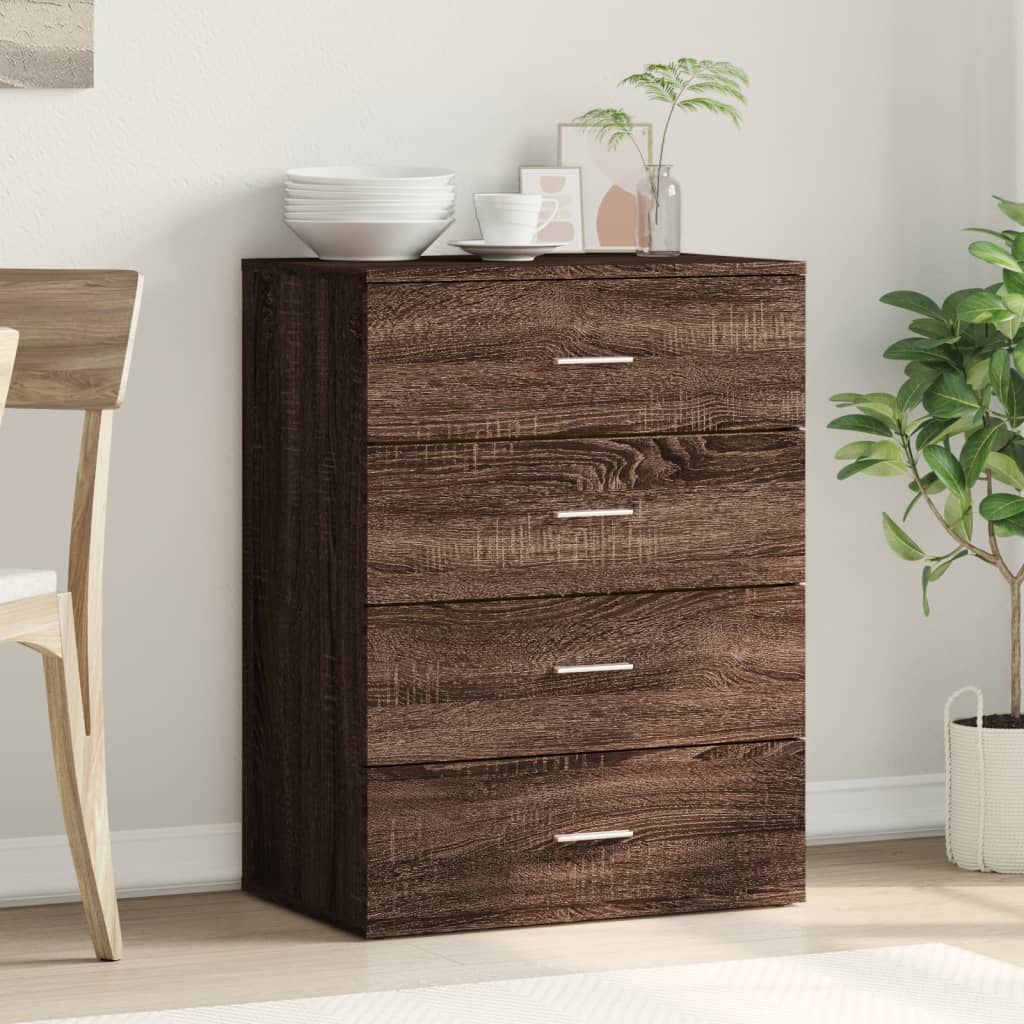 Sideboard Brown Oak 60x39x80 cm Engineered Wood