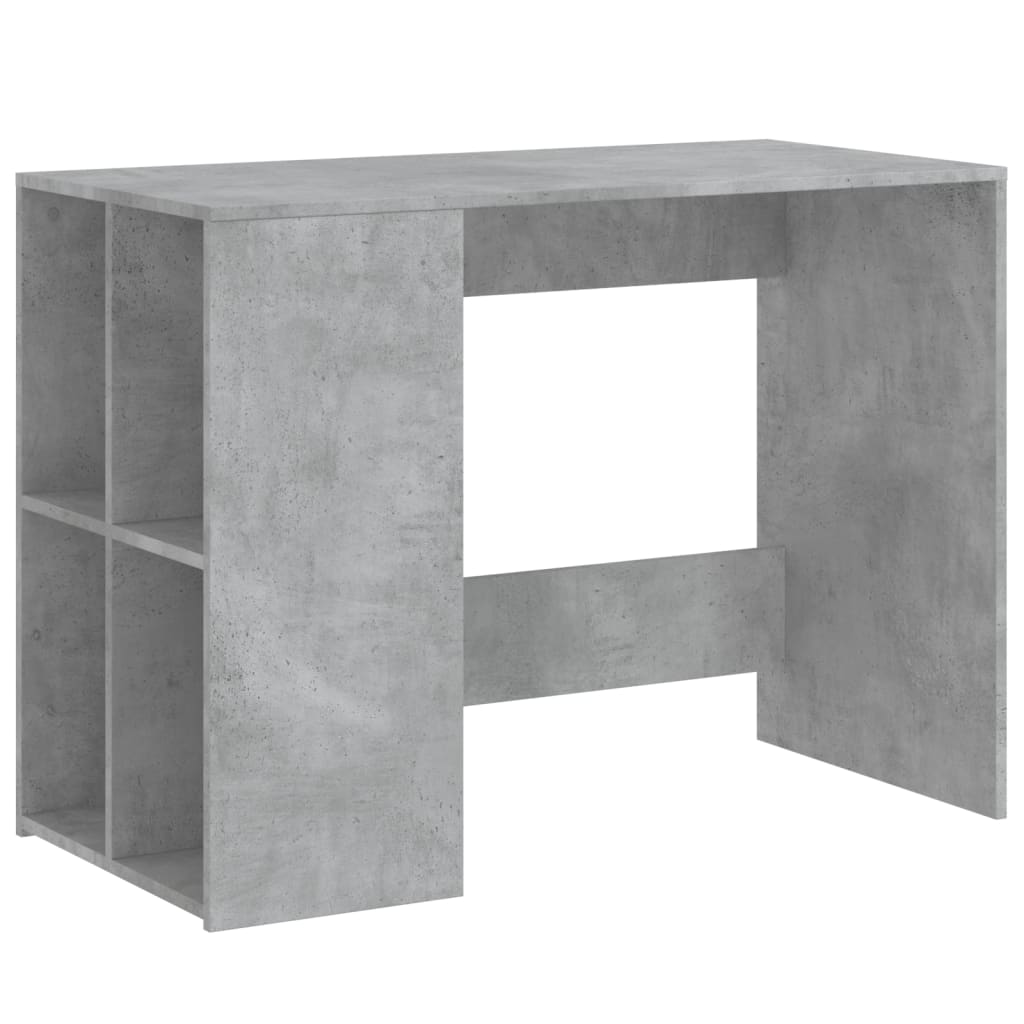 Desk Concrete Grey 102x50x75 cm Engineered Wood