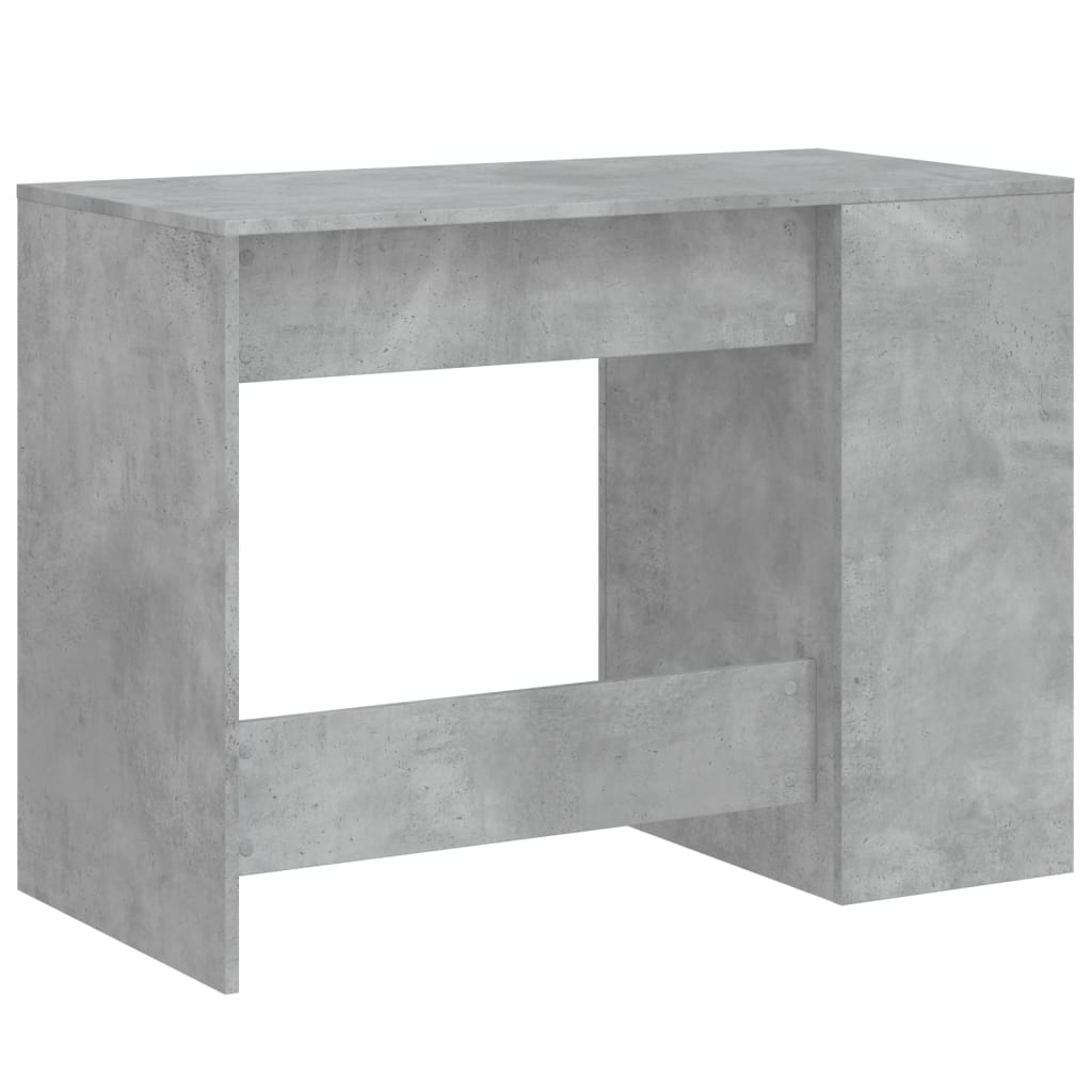 Desk Concrete Grey 102x50x75 cm Engineered Wood