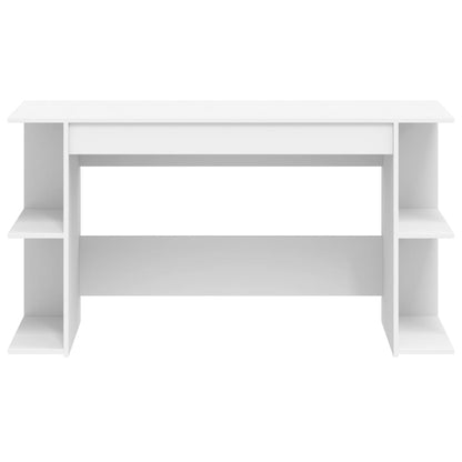 Desk White 140x50x75 cm Engineered Wood