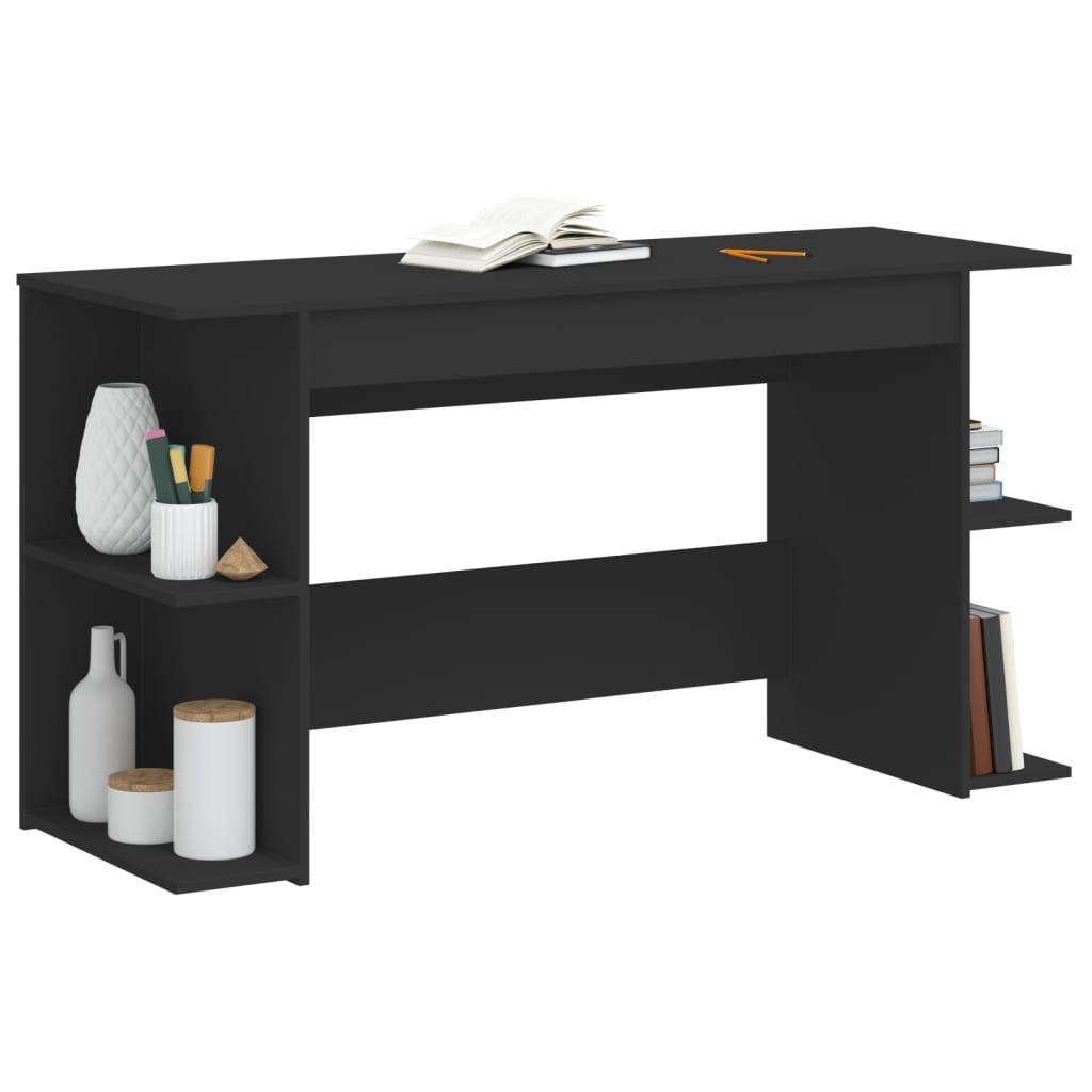 Desk Black 140x50x75 cm Engineered Wood