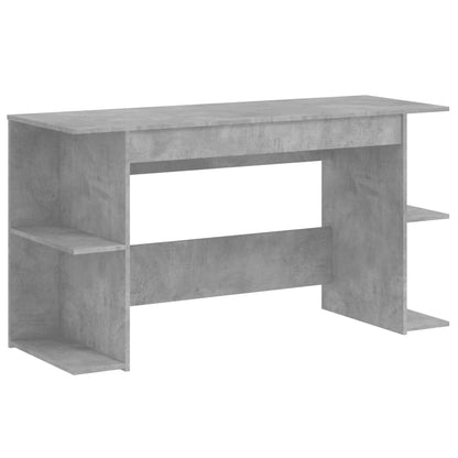 Desk Concrete Grey 140x50x75 cm Engineered Wood