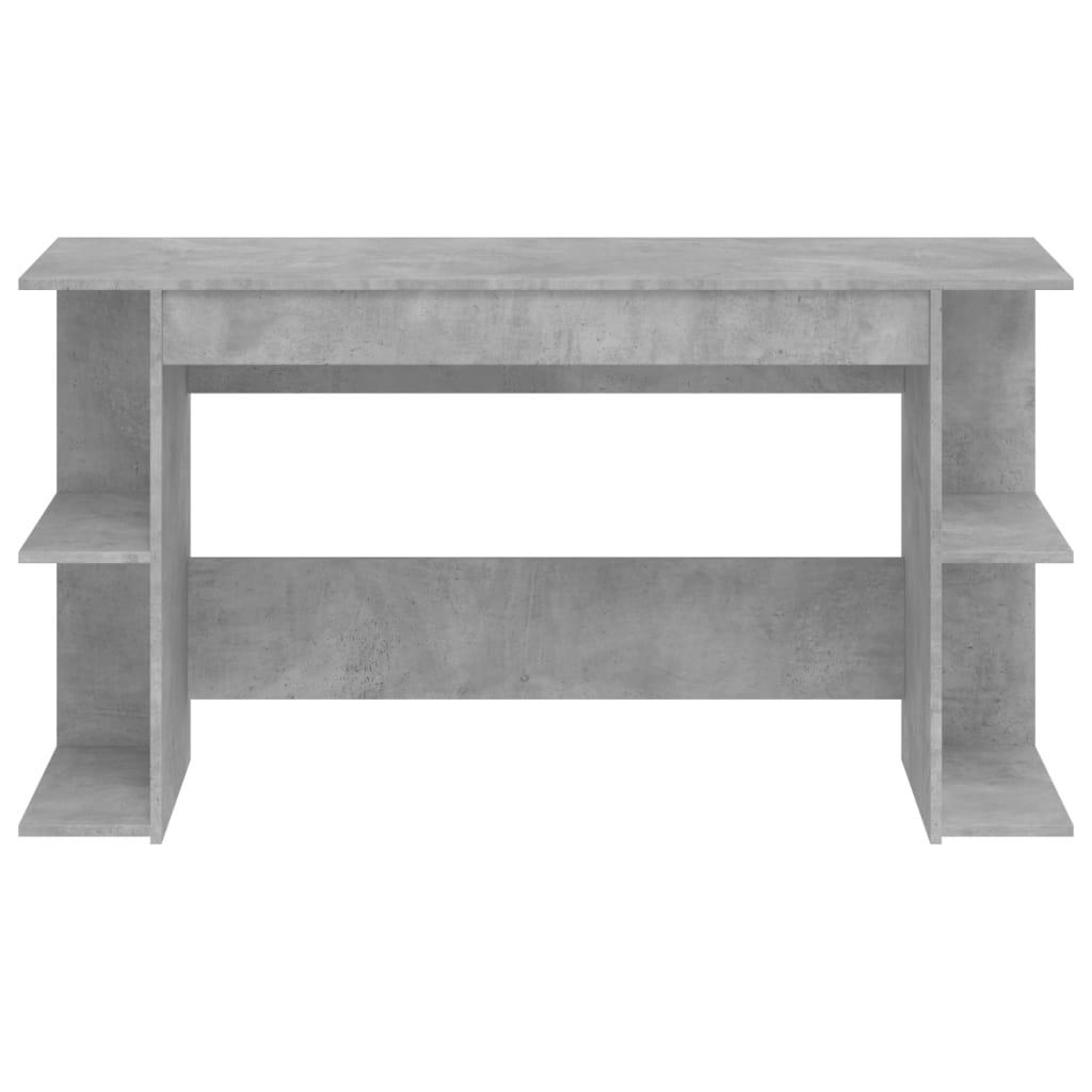 Desk Concrete Grey 140x50x75 cm Engineered Wood