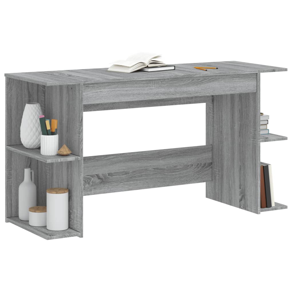 Desk Grey Sonoma 140x50x75 cm Engineered Wood