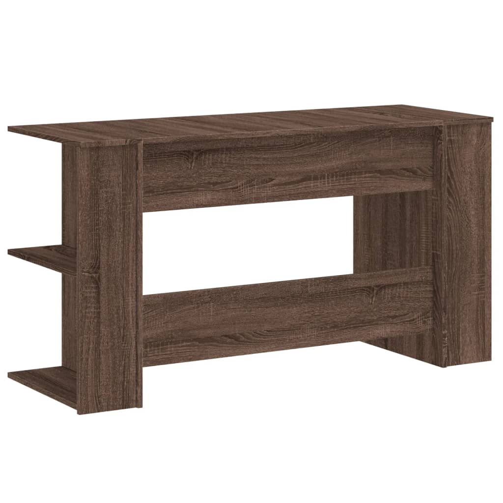 Desk Brown Oak 140x50x75 cm Engineered Wood