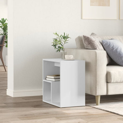 Side Table White 50x30x50 cm Engineered Wood