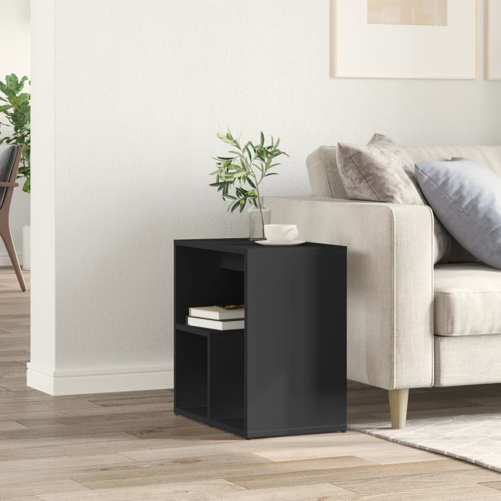 Side Table Black 50x30x50 cm Engineered Wood