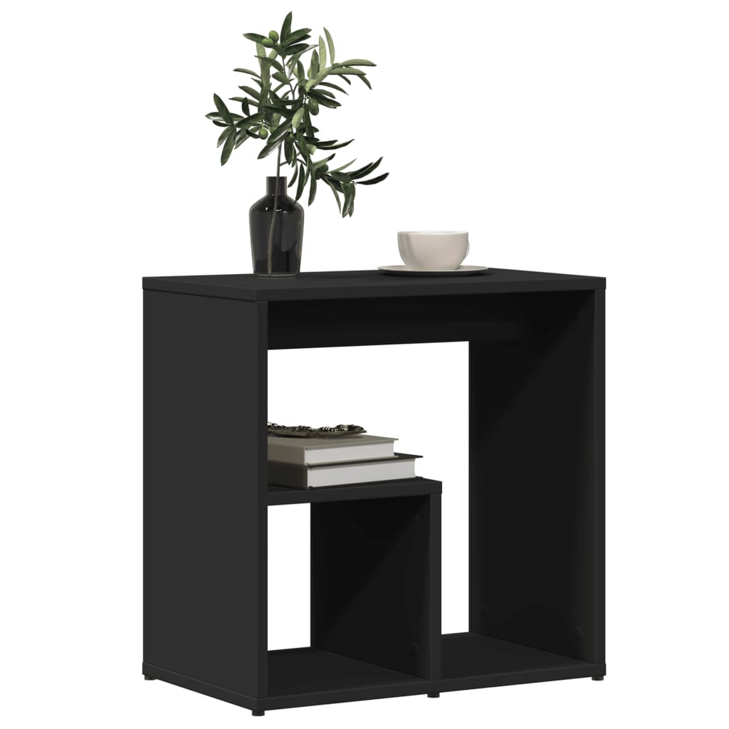 Side Tables 2 pcs Black 50x30x50 cm Engineered Wood