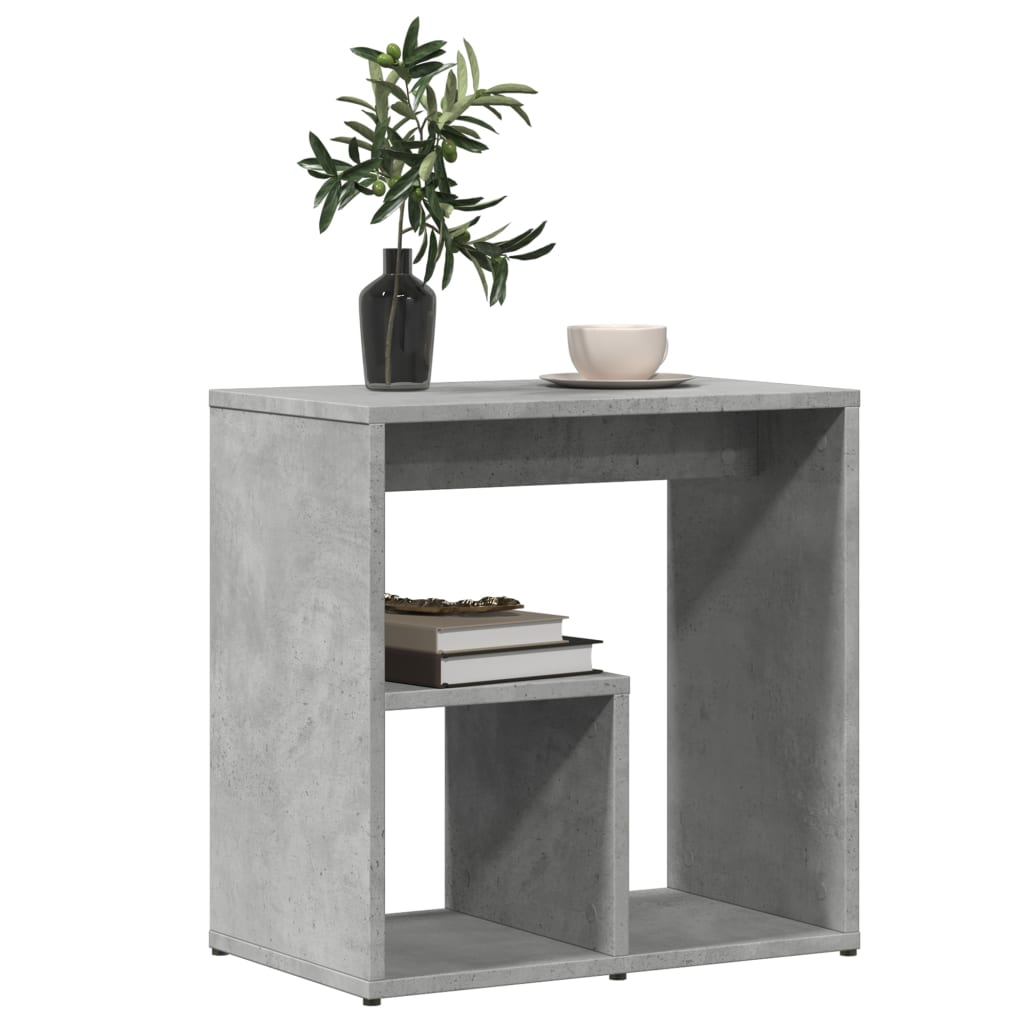 Side Table Concrete Grey 50x30x50 cm Engineered Wood