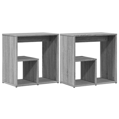 Side Tables 2 pcs Grey Sonoma 50x30x50 cm Engineered Wood