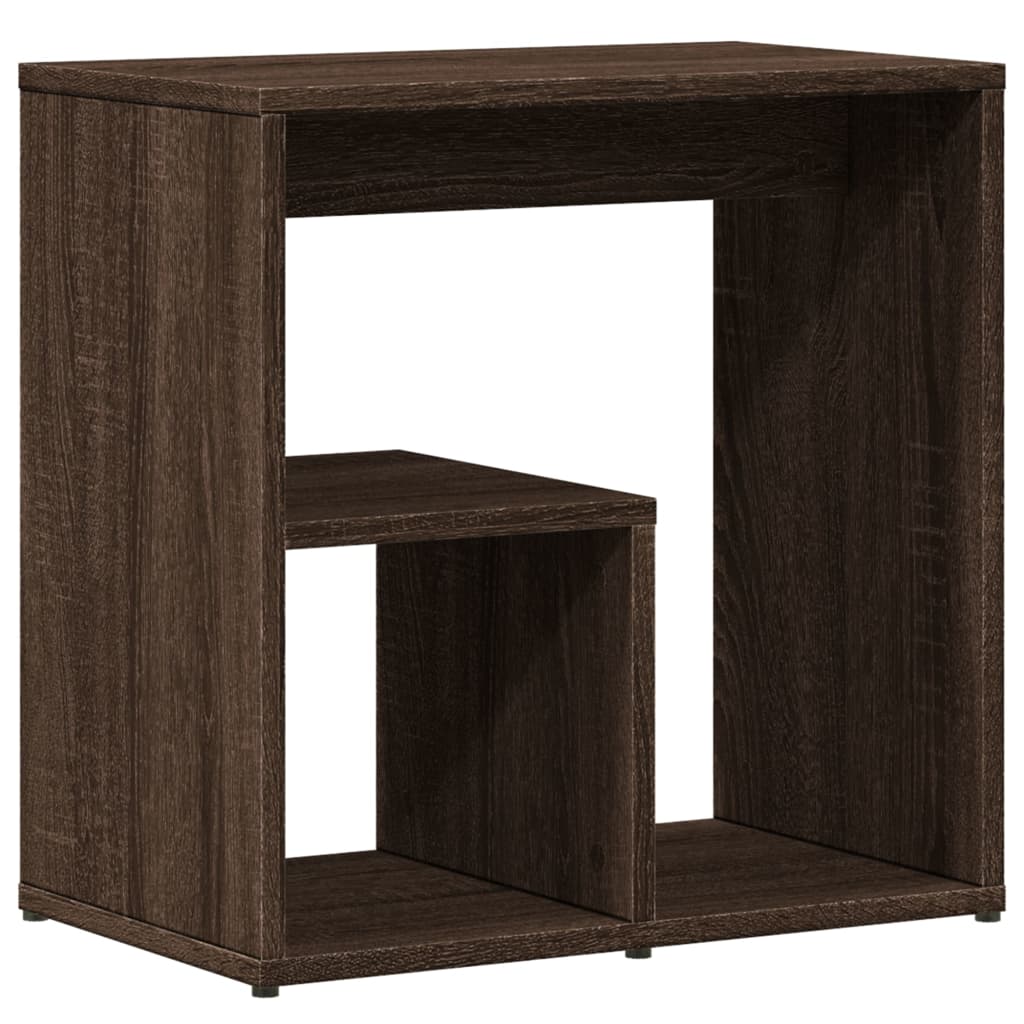 Side Table Brown Oak 50x30x50 cm Engineered Wood