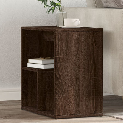 Side Table Brown Oak 50x30x50 cm Engineered Wood