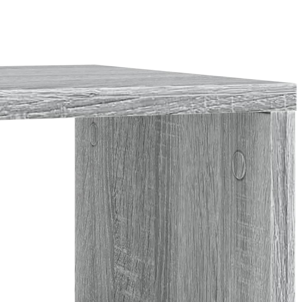 Side Table with Wheels Grey Sonoma 50x30x55 cm Engineered Wood