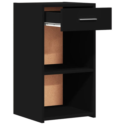 Bedside Cabinet Black 35x34x65 cm Engineered Wood