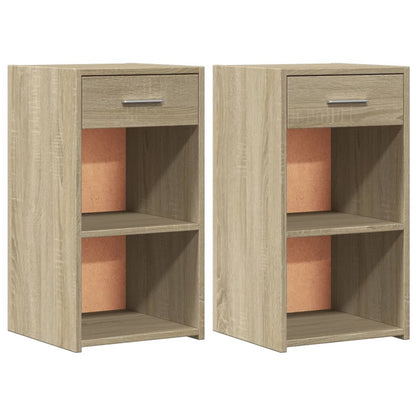 Bedside Cabinets 2 pcs Sonoma Oak 35x34x65 cm Engineered Wood