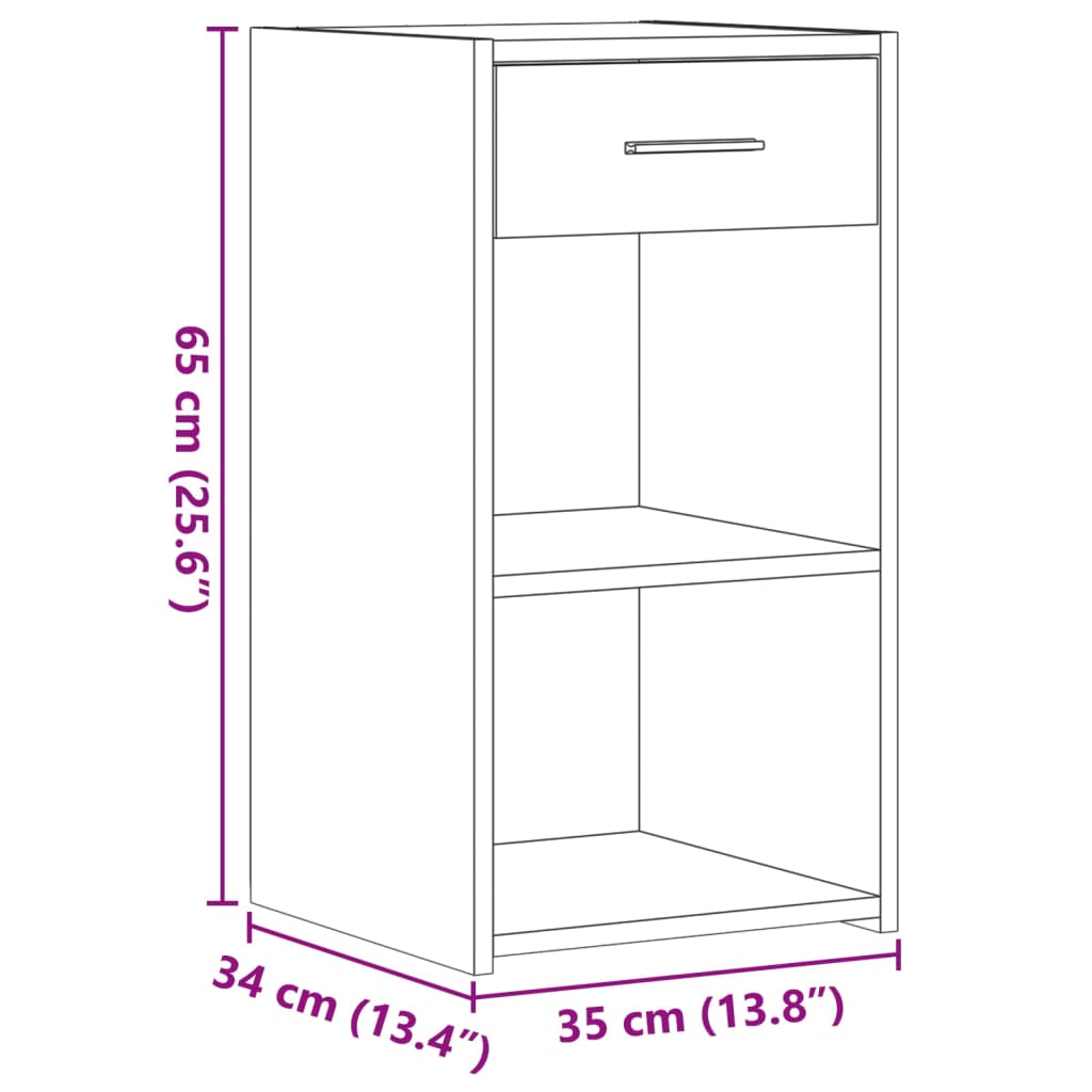 Bedside Cabinets 2 pcs Sonoma Oak 35x34x65 cm Engineered Wood