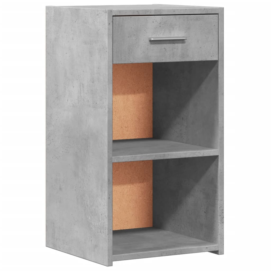 Bedside Cabinet Concrete Grey 35x34x65 cm Engineered Wood