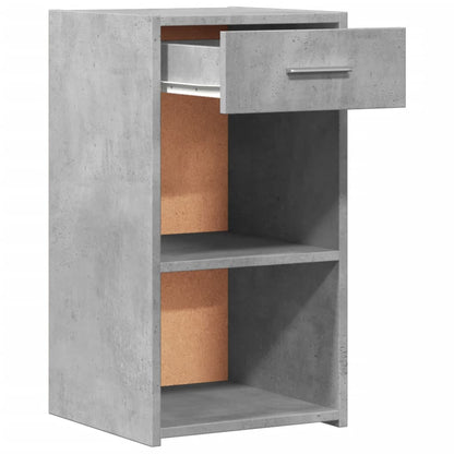 Bedside Cabinet Concrete Grey 35x34x65 cm Engineered Wood