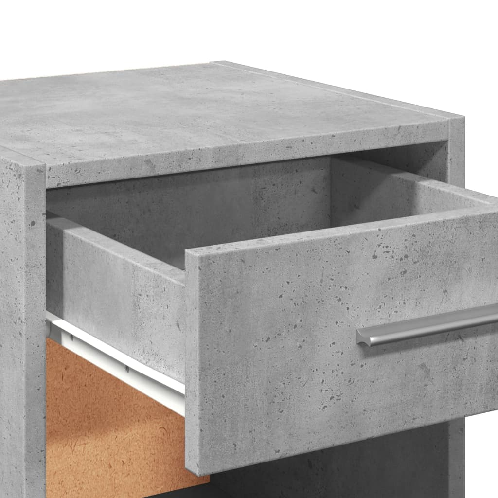 Bedside Cabinet Concrete Grey 35x34x65 cm Engineered Wood