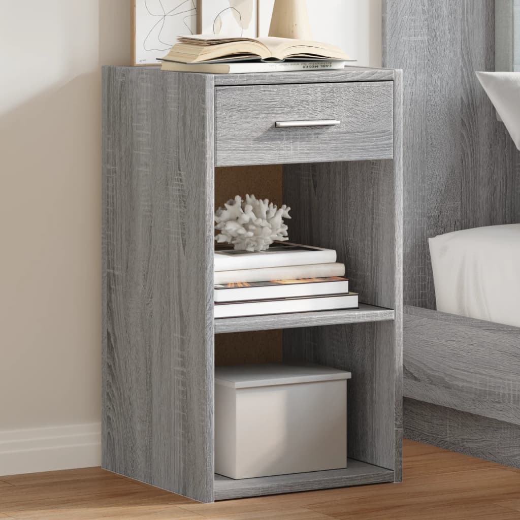 Bedside Cabinet Grey Sonoma 35x34x65 cm Engineered Wood