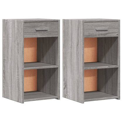 Bedside Cabinets 2 pcs Grey Sonoma 35x34x65 cm Engineered Wood