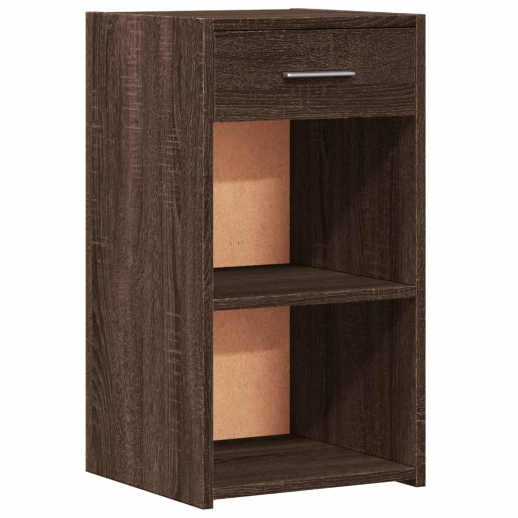 Bedside Cabinet Brown Oak 35x34x65 cm Engineered Wood