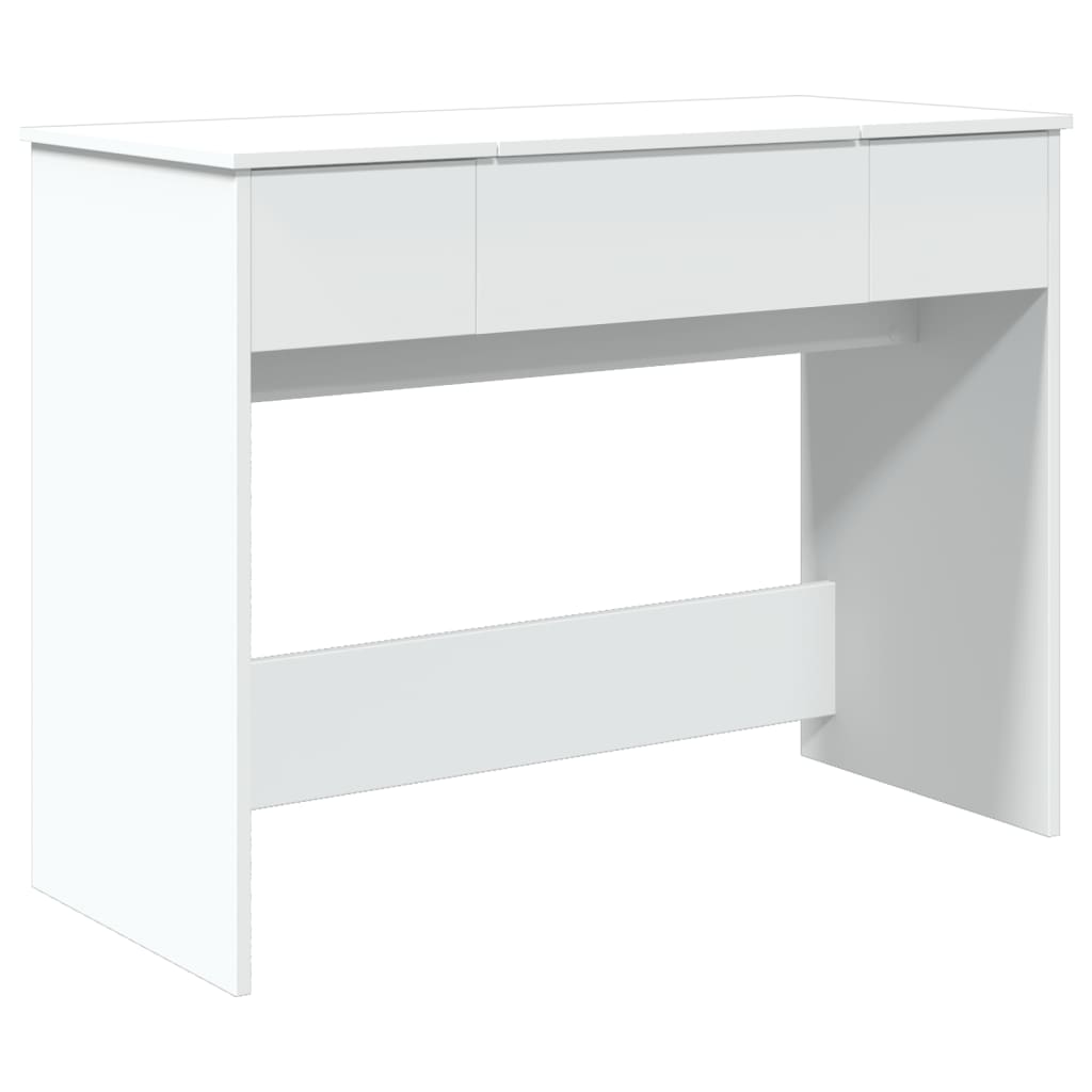 Dressing Table with Mirror White 100x45x76 cm