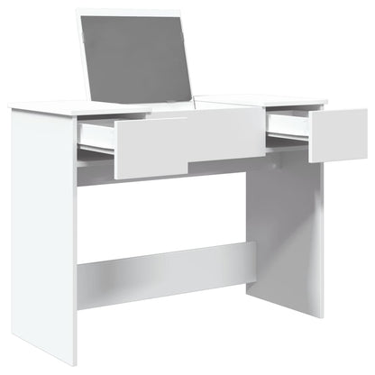 Dressing Table with Mirror White 100x45x76 cm