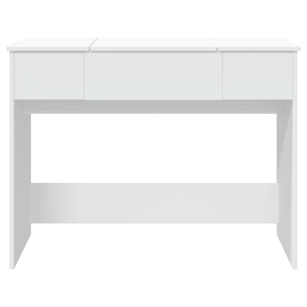 Dressing Table with Mirror White 100x45x76 cm