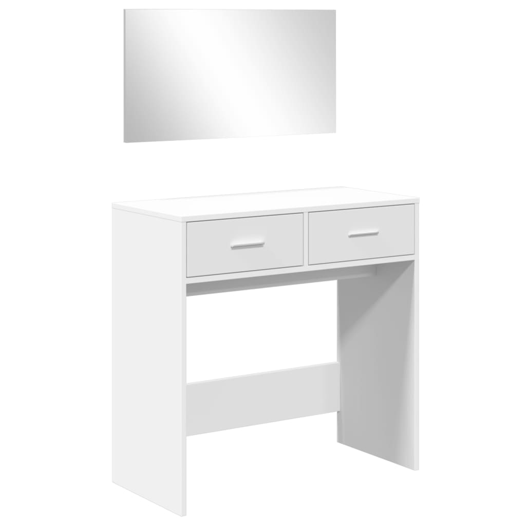 Dressing Table with Mirror White 80x39x80 cm