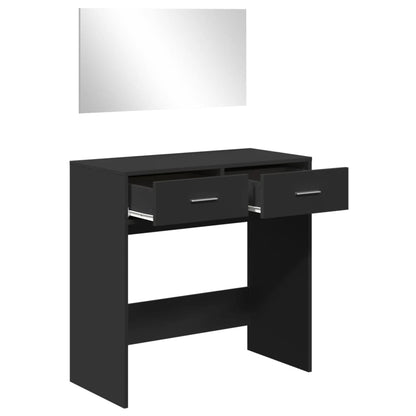 Dressing Table with Mirror Black 80x39x80 cm