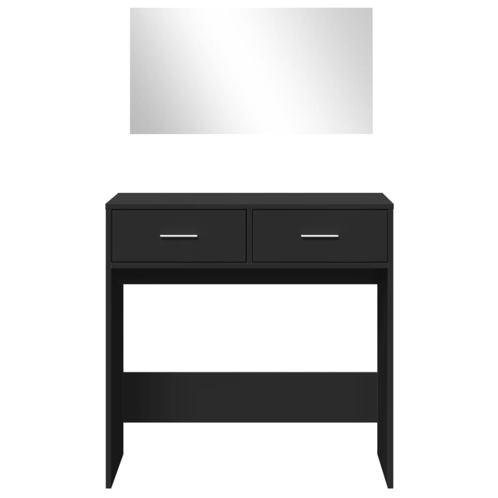 Dressing Table with Mirror Black 80x39x80 cm