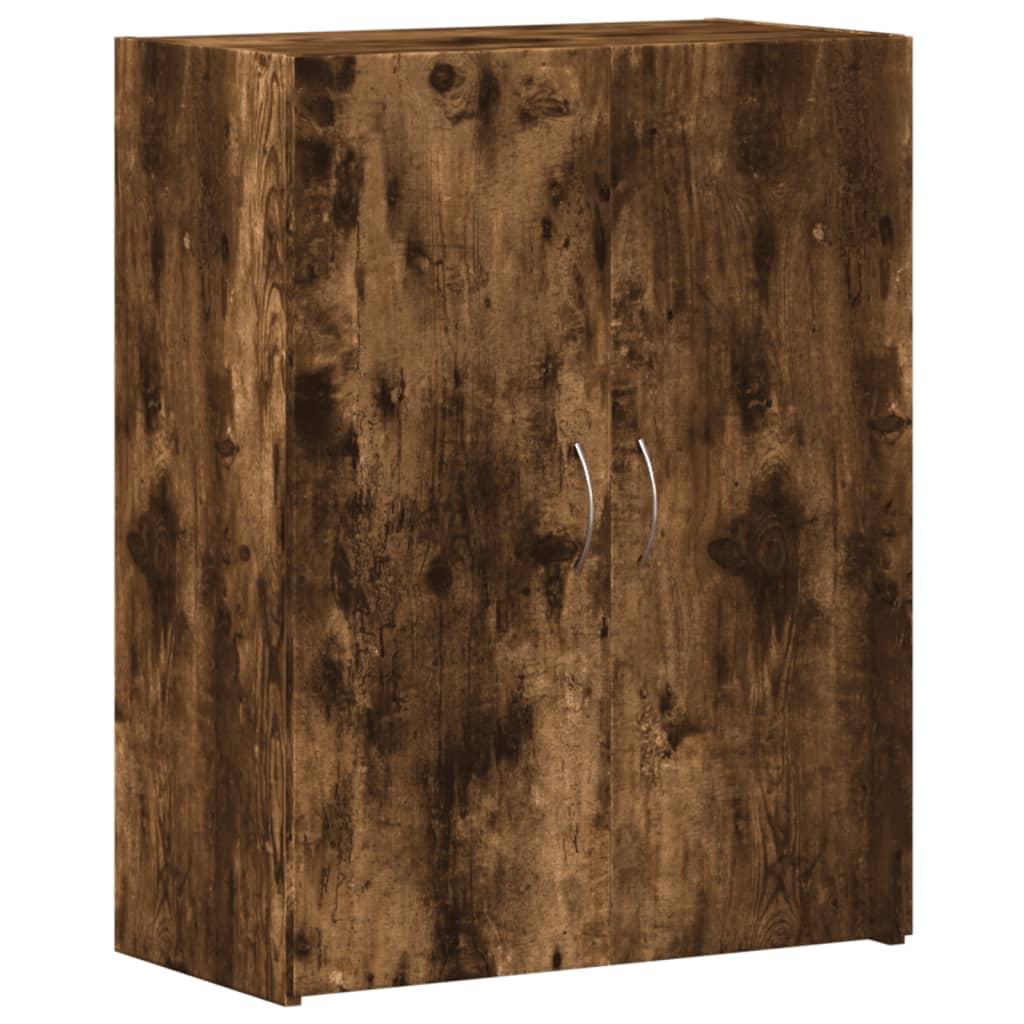 File Cabinet Smoked Oak 60x32x77.5 cm Engineered Wood