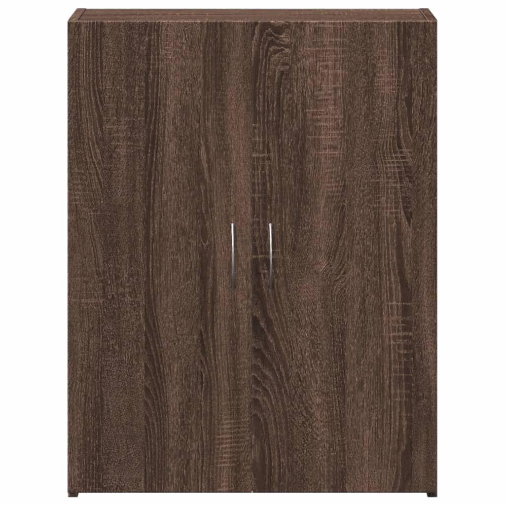 File Cabinet Brown Oak 60x32x77.5 cm Engineered Wood