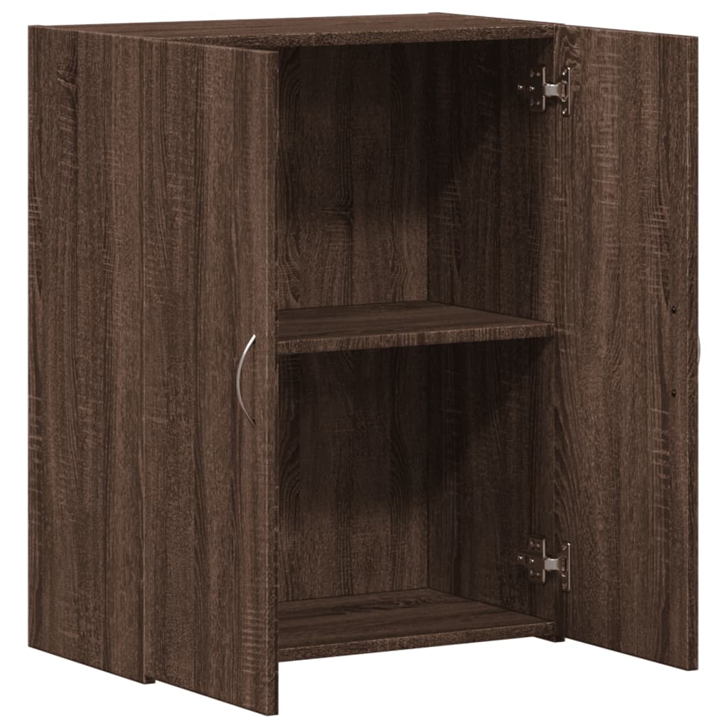 File Cabinet Brown Oak 60x32x77.5 cm Engineered Wood