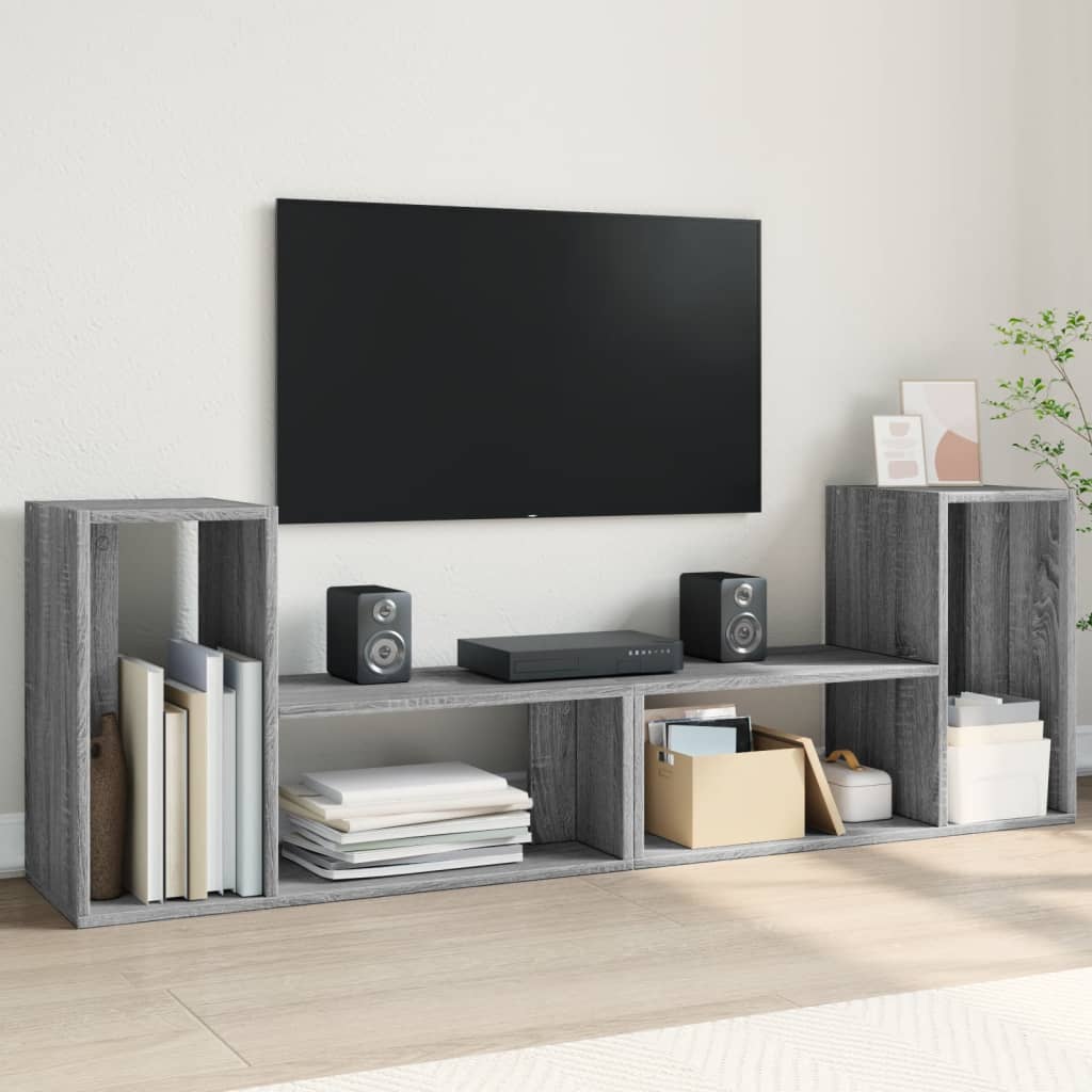 TV Cabinets 2 pcs Grey Sonoma 75x30x50 cm Engineered Wood