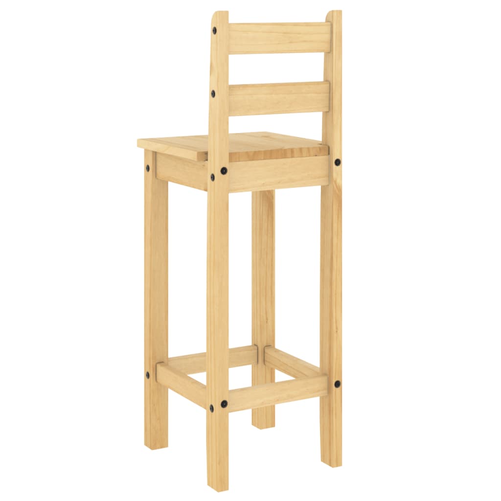 Bar Chairs 2 pcs Solid Wood Pine