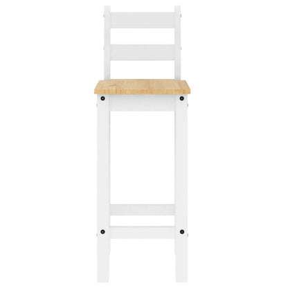 Bar Chairs 2 pcs White Solid Wood Pine