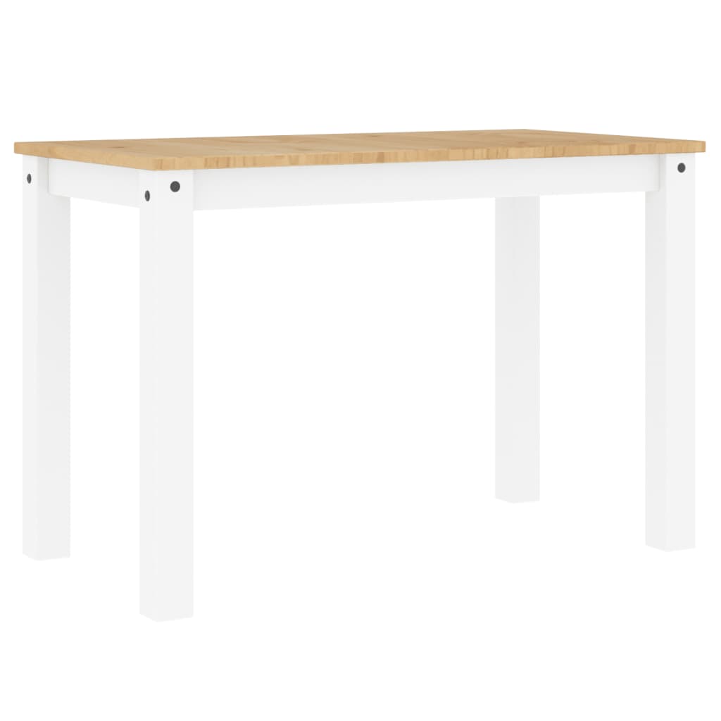 Dining Table Panama White 117x60x75 cm Solid Wood Pine