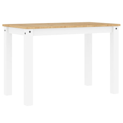 Dining Table Panama White 117x60x75 cm Solid Wood Pine